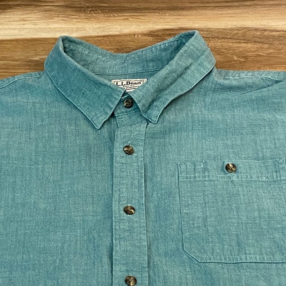 LL Bean Shirt Mens XL Traditional Fit Button Down Canvas Twill Workshirt - Picture 3 of 6